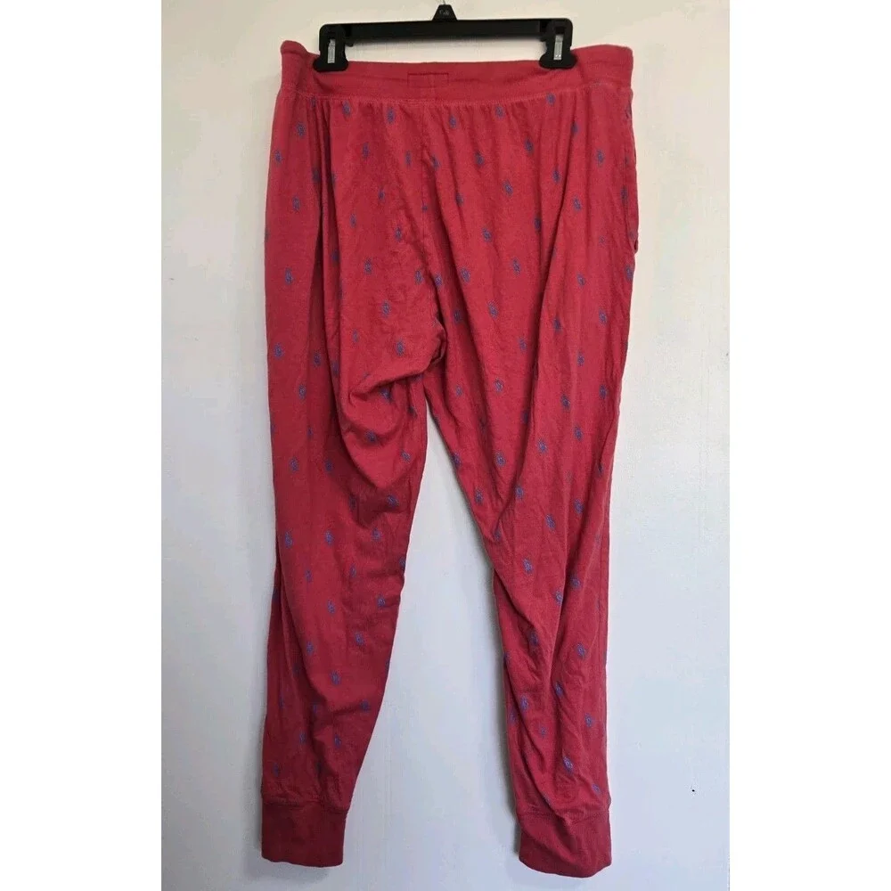 Polo Ralph Lauren Pants Mens L Polo Pony Pajama Red Lounge Sleepwear AOP